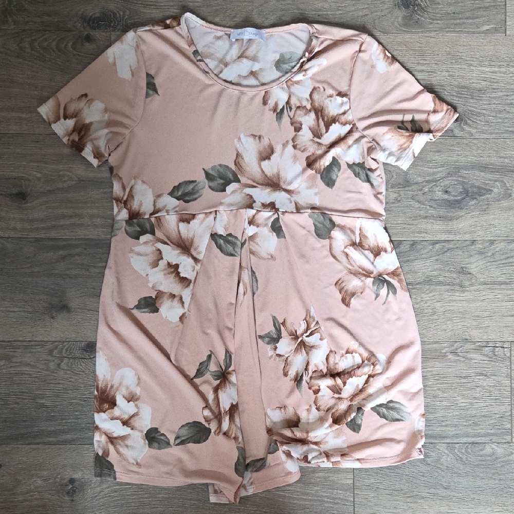 Blush Floral Women's Maternity Tunic Top